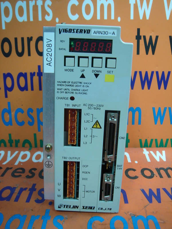 VIGOSERVO ARN30-A SEIKI VIGOSERVO INPUT 3PH AC 200V- AC 230V - PLC DCS  SERVO Control MOTOR POWER SUPPLY IPC ROBOT